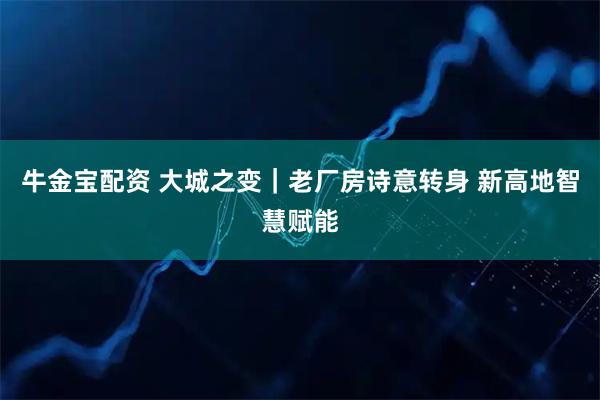 牛金宝配资 大城之变|老厂房诗意转身 新高地智慧赋能